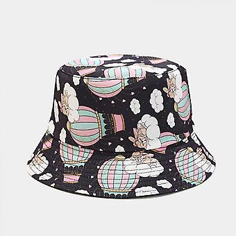 Cute Bucket Hat Beach Fisherman Hats for Women, Reversible Double-Side-Wear_HMY067