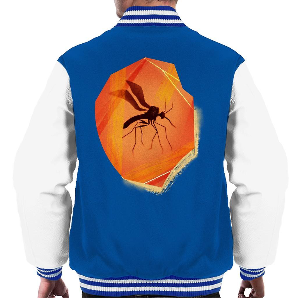 Jurassic Park Mosquito Silhouette In Amber Men's Varsity Jacket