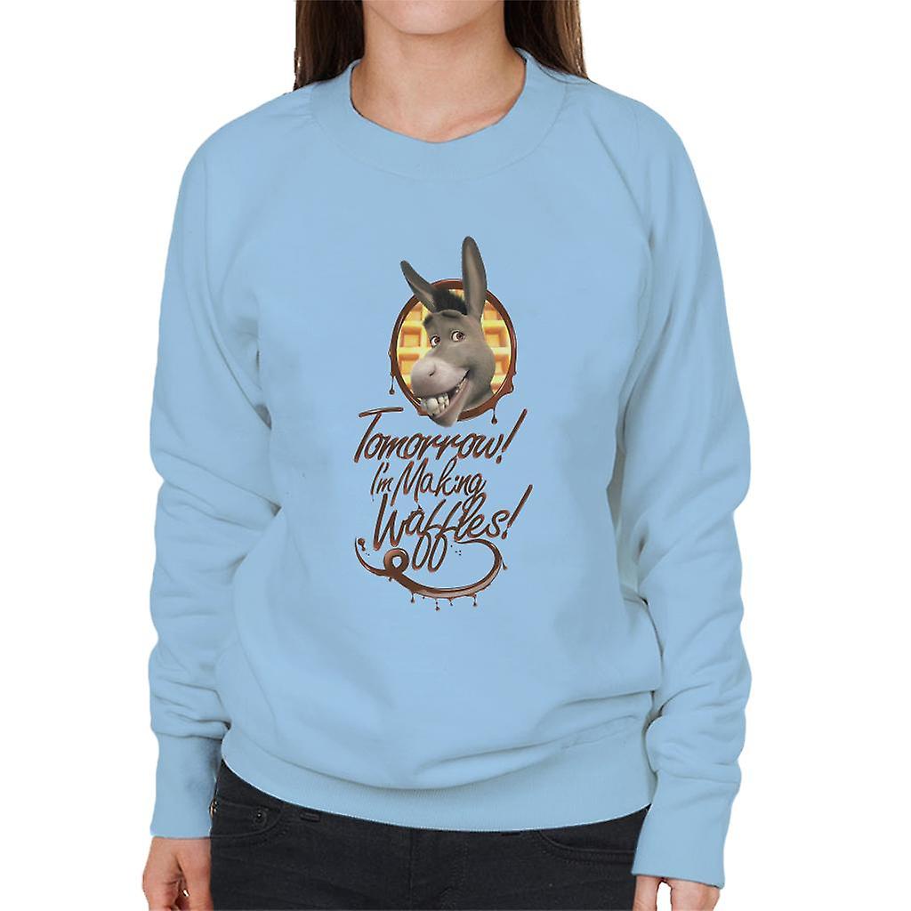 Shrek Donkey Tomorrow Im Making Waffles Women's Sweatshirt
