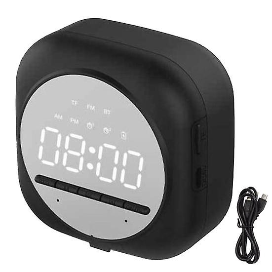Q12 Bluetooth-compatible 5.0 Multifunctional Alarm Clock Subwoofer Speaker Support TF Card