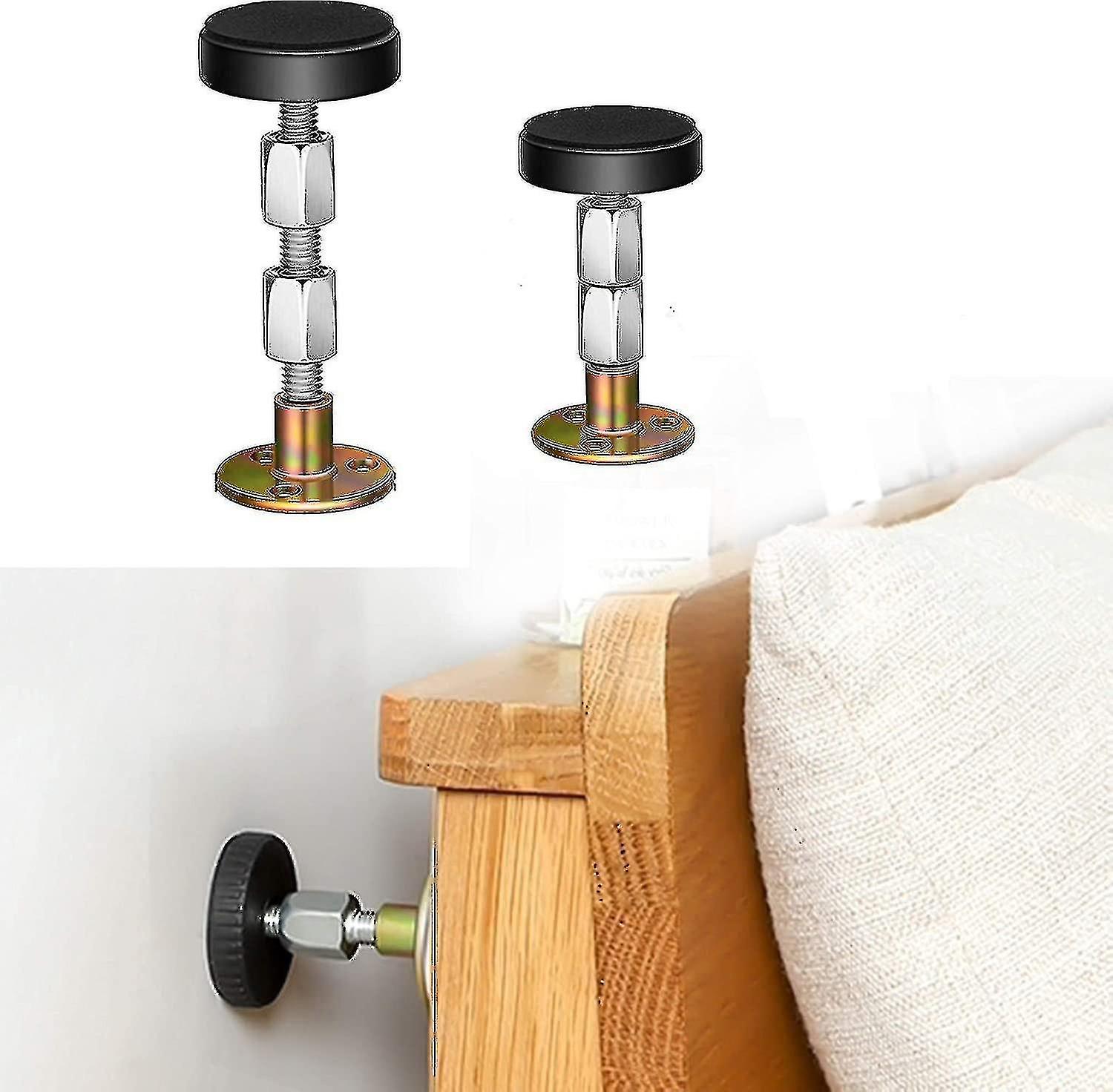 Anti-Shake Bed Frame Tool with 4 Adjustable Threaded Headboard Plugs