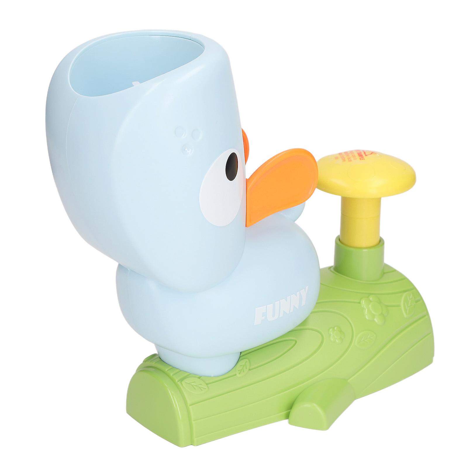 Kids Flying Disc Launcher Toy Pedal Type Flying Discs Catch Net Outdoor Game Set with Eye Protection Glasses Blue 