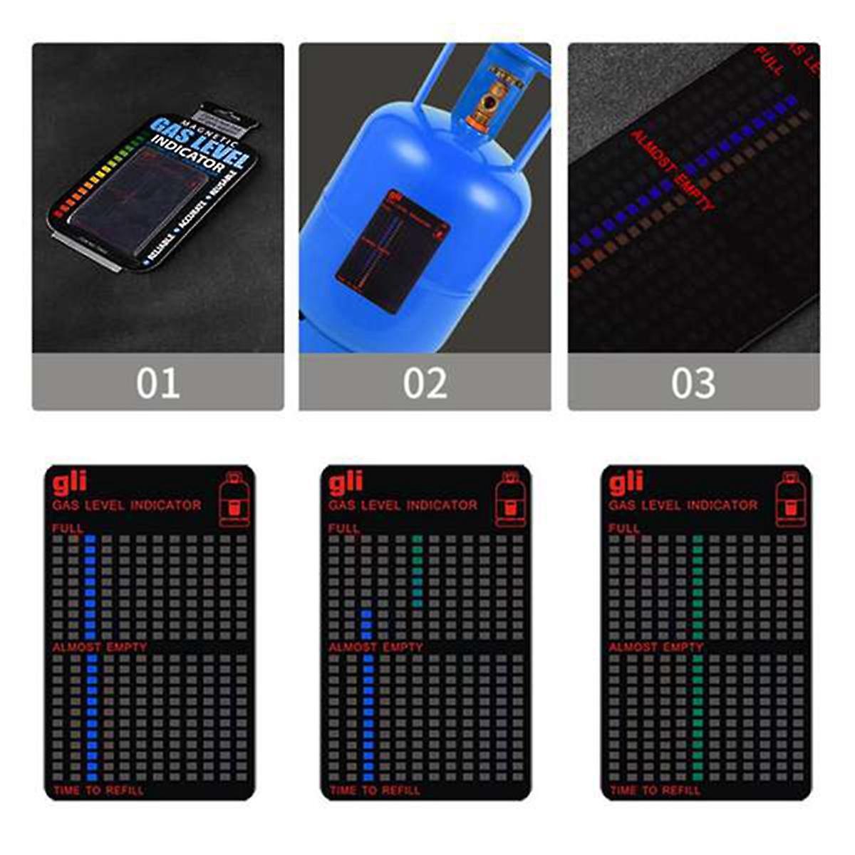 5PCS Magnetic Gas Cylinder Tool Gas Tank Level Indicator Propane Fuel ...