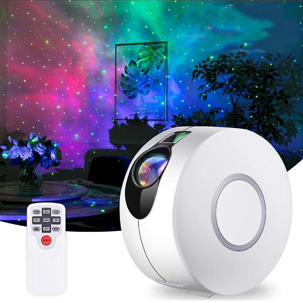 LED Night Light Projector, 2 in 1 Starry Sky Night Light with Remote Control/8 Lighting Modes, Movin