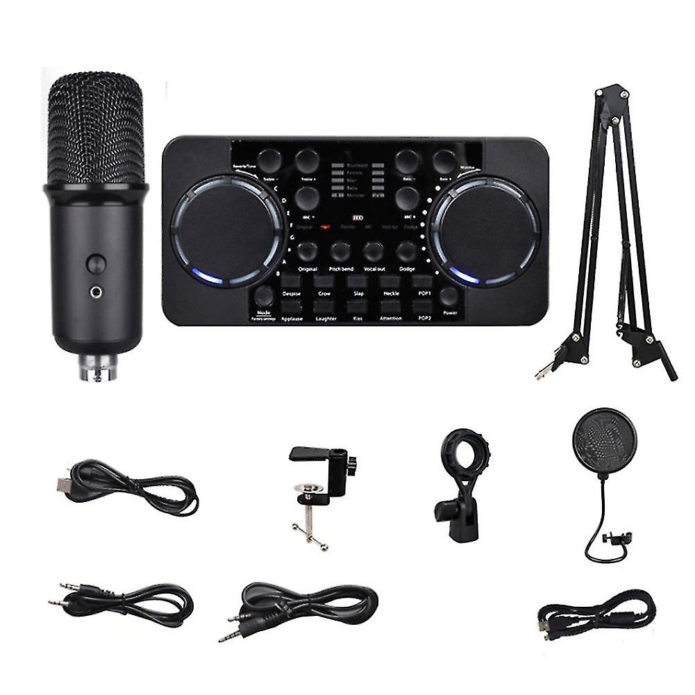 Mini Cell Phone Sound Card Audio Set Interface External USB Live Microphone Sound Card with Micropho