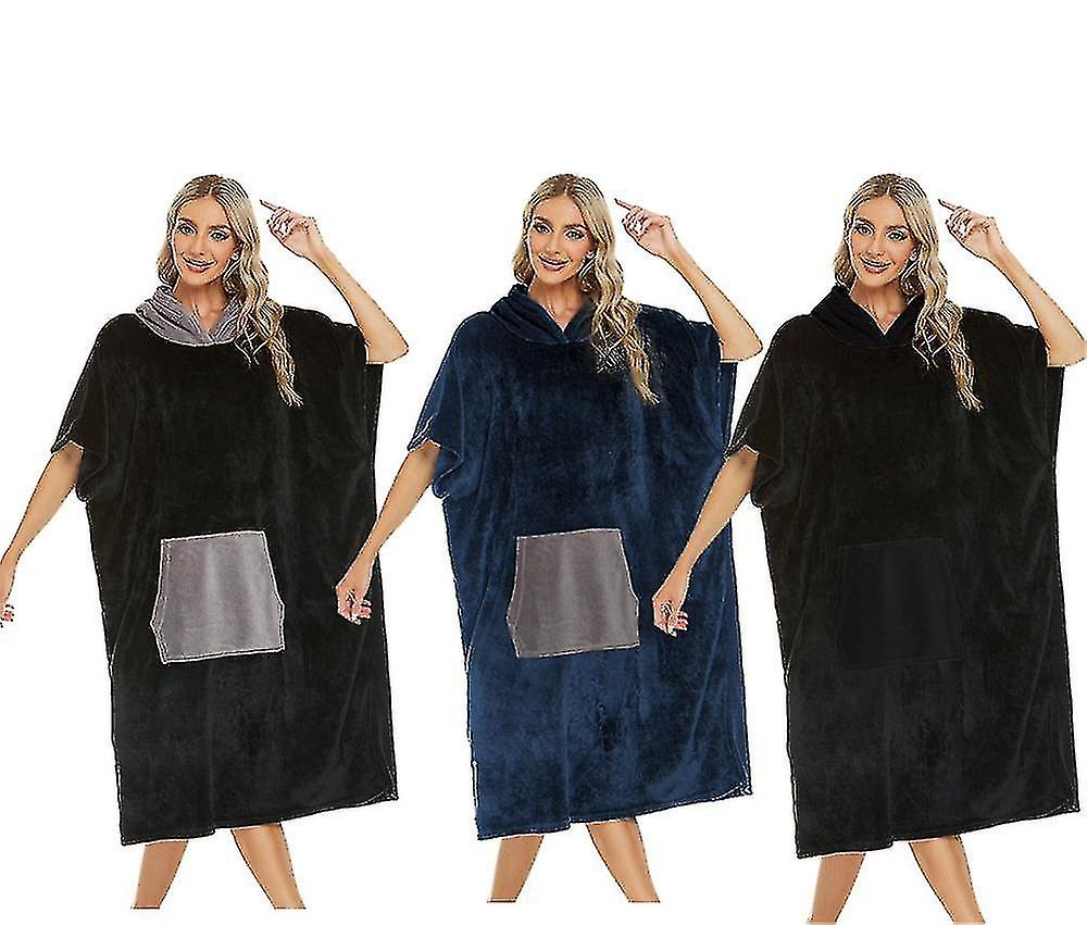 Rannan vaihtotakki surffikylpypyyhe huppu nopeasti kuivuva poncho kylpytakki unisex z