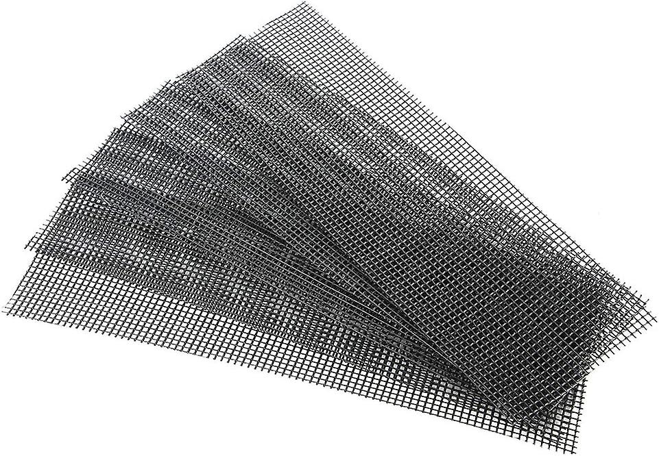 Flower Pot Hole Straw Pad, 5 Pieces PE Bonsai Bottom Grid Mat Square Drainage Hole Screens Prevent Soil Loss (30x10cm)