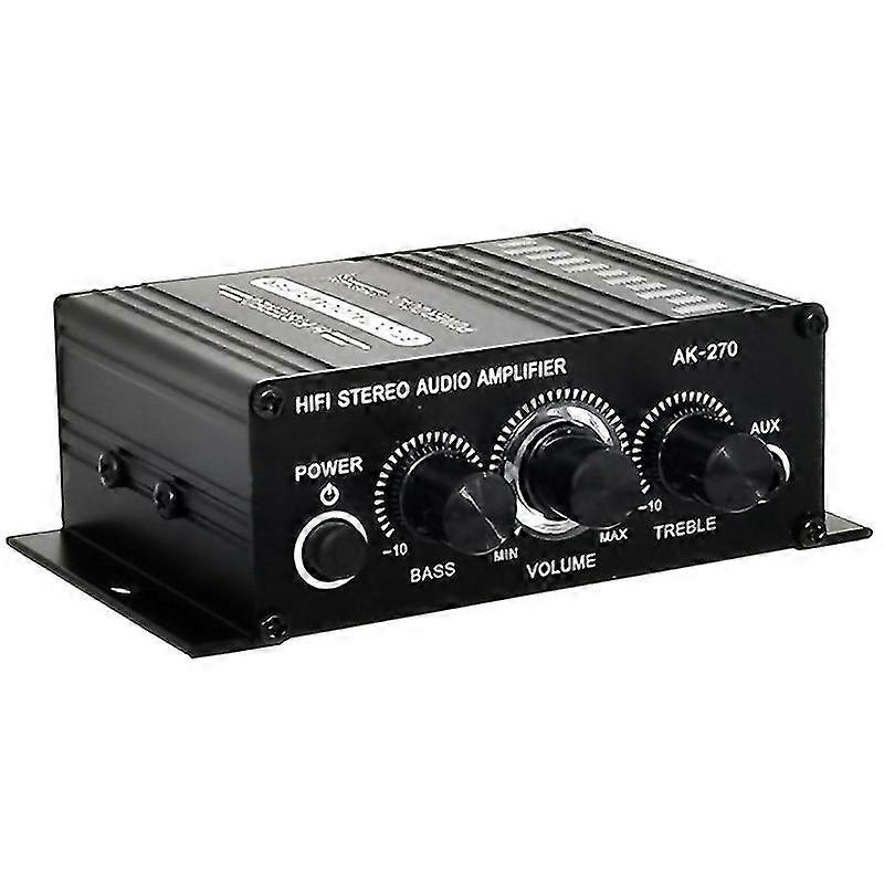 Ak270 Audio Amplifier High Fidelity Dual Channels Portable 12v Small Digital Amplifier For Daily Use Jikaix