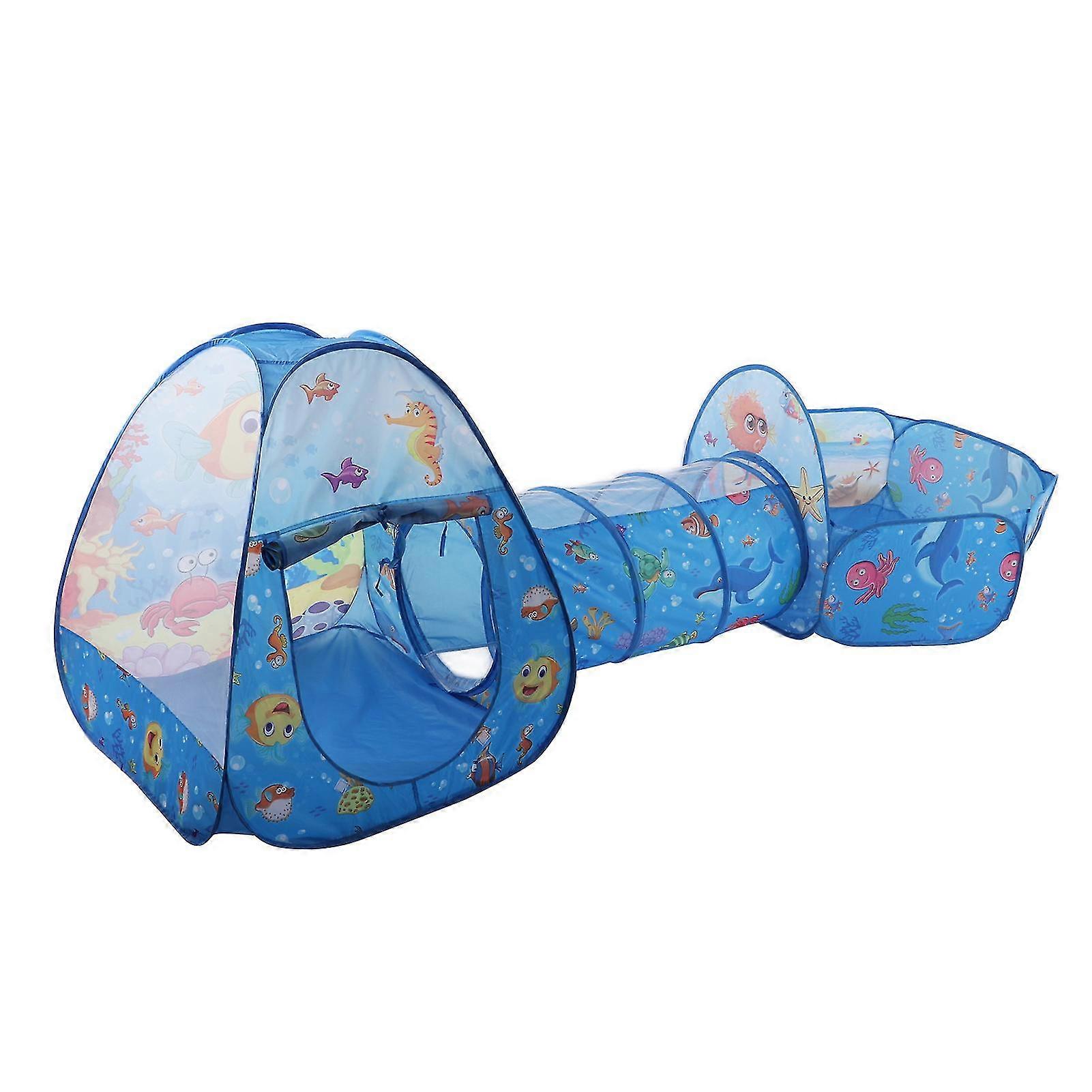 Kids 3-in-1 Play Tent Set - Includes Crawl Tunnel and Ball Pit - IndoorOutdoor Activities for Kids