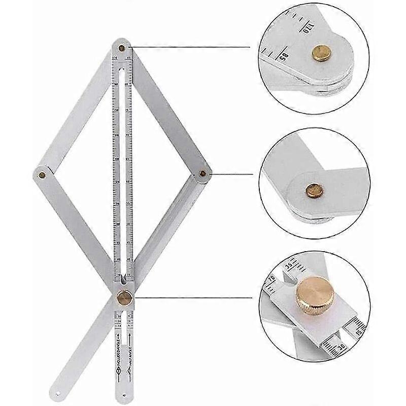 Angle Protractor - Angle Ruler, Angle Ruler Stainless Steel Square Metal Protractor Angle Corner Finder
