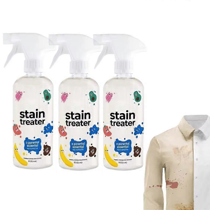 3X Fläckborttagningsspray, 300ML Fläckbehandlare för tvätt, Fläckbehandlingsspray Rörig fläckborttagare