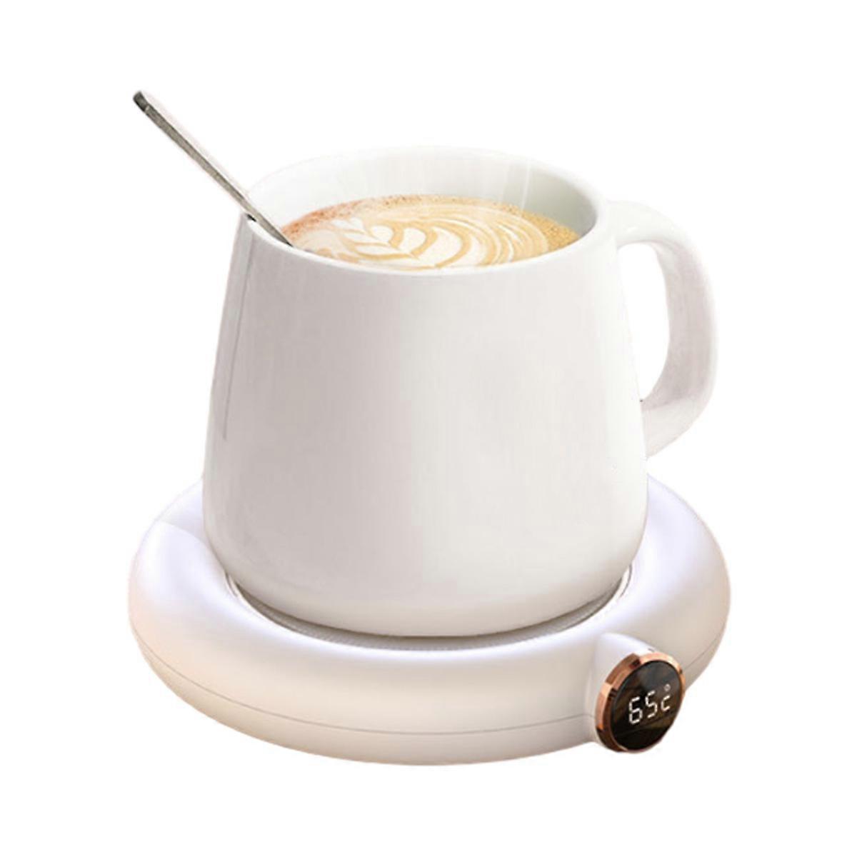 Aquecedor de xícaras elétricas, porta-copos inteligente com controle de temperatura para placa de aquecimento de vela de chá de café quente com 3 modos de aquecimento para desligamento automático USB de escritório de mesa