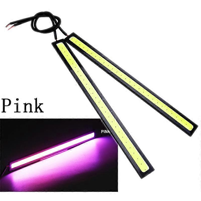 2pcs 17cm Universal Daytime Running Light Car Cob Drl Led Strip Light External Lights Auto Waterproof Car Styling Led Drl Lamp