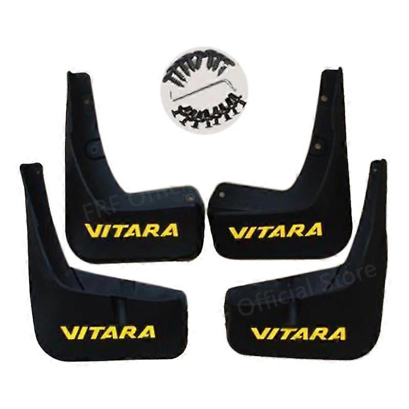 スズキビターラ2015~2022 2016 LY Escudoマッドガードフェンダーマッドフラップガードスプラッシュマッドガードフェンダーマッドフラップカーアクセサリー用4個