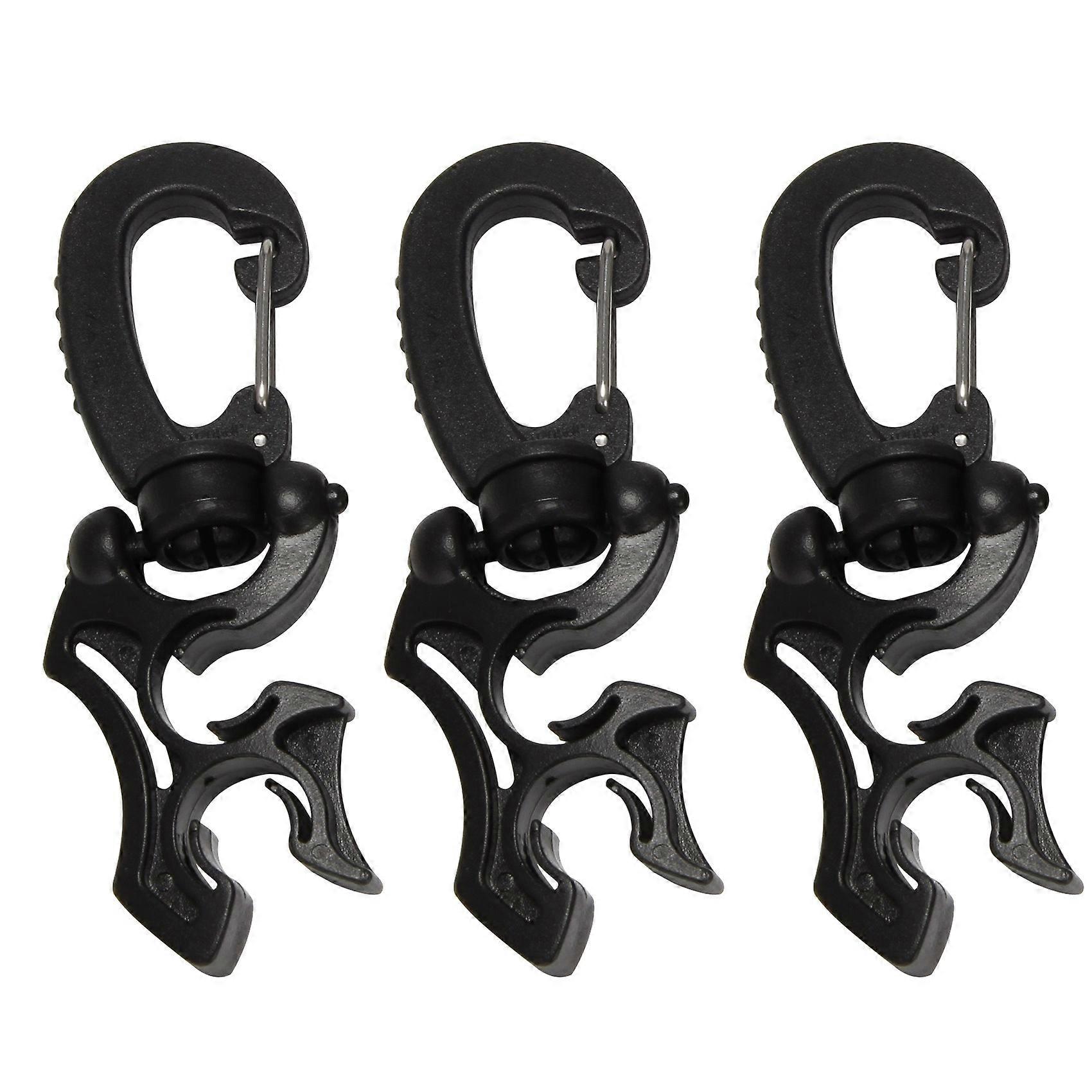 3 Pcs Diving Hose Holder Scuba Diving Double BCD Hose with Snap Hook Buckle for Dive Snorkeling Acc