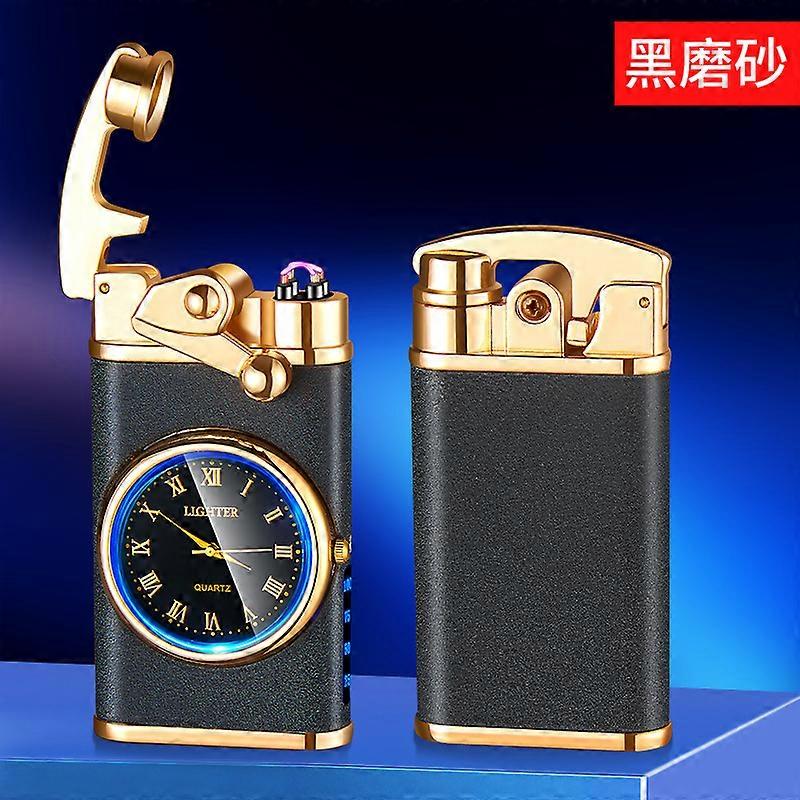 Creative Multi-Functional Electronic Watch Cigarette Lighter Double Arc One Machine Multi-Purpose Net Red Men Gift Lighter Cross-Border