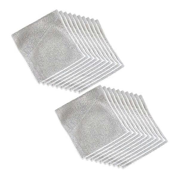 20x Gray Multipurpose Metallic Wire Dish Cloths Premium Nylon