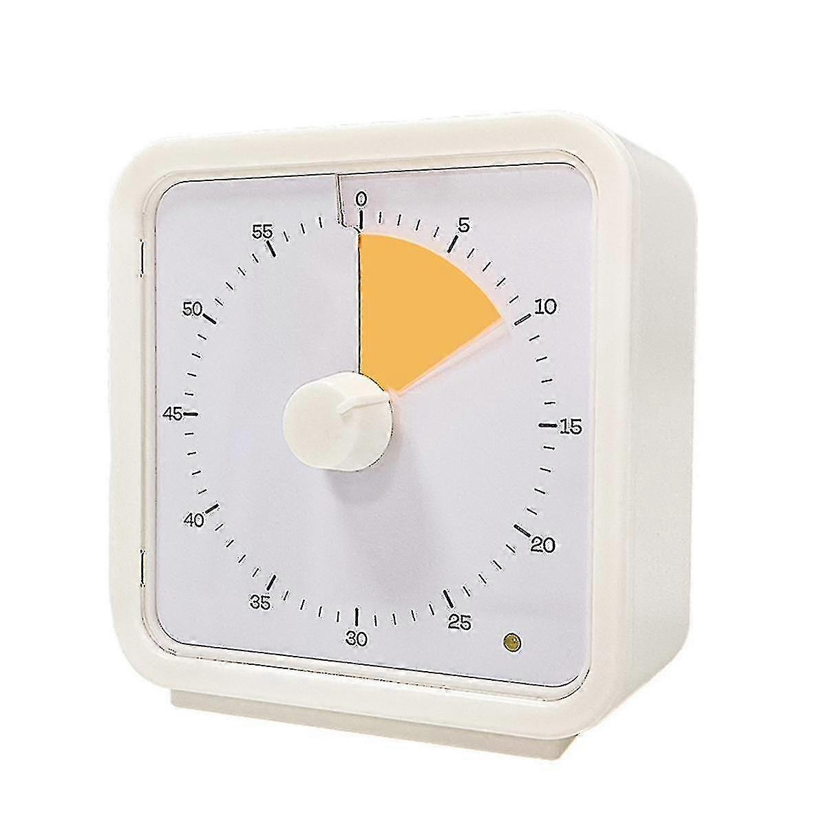 60-Minute Visual Timer for Kids, Time Management Tool Study Classroom Timer, Pomodoro Timer with Silent Operation Yellow