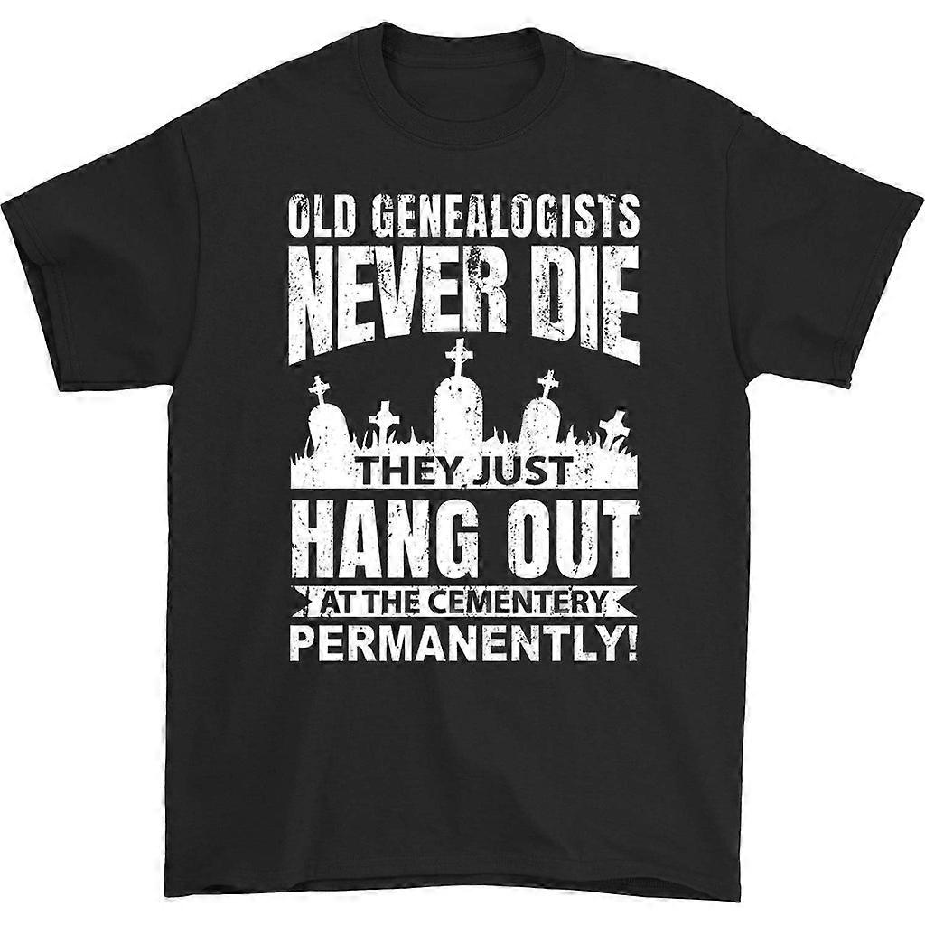 Old Genealogists Never Die T-shirt