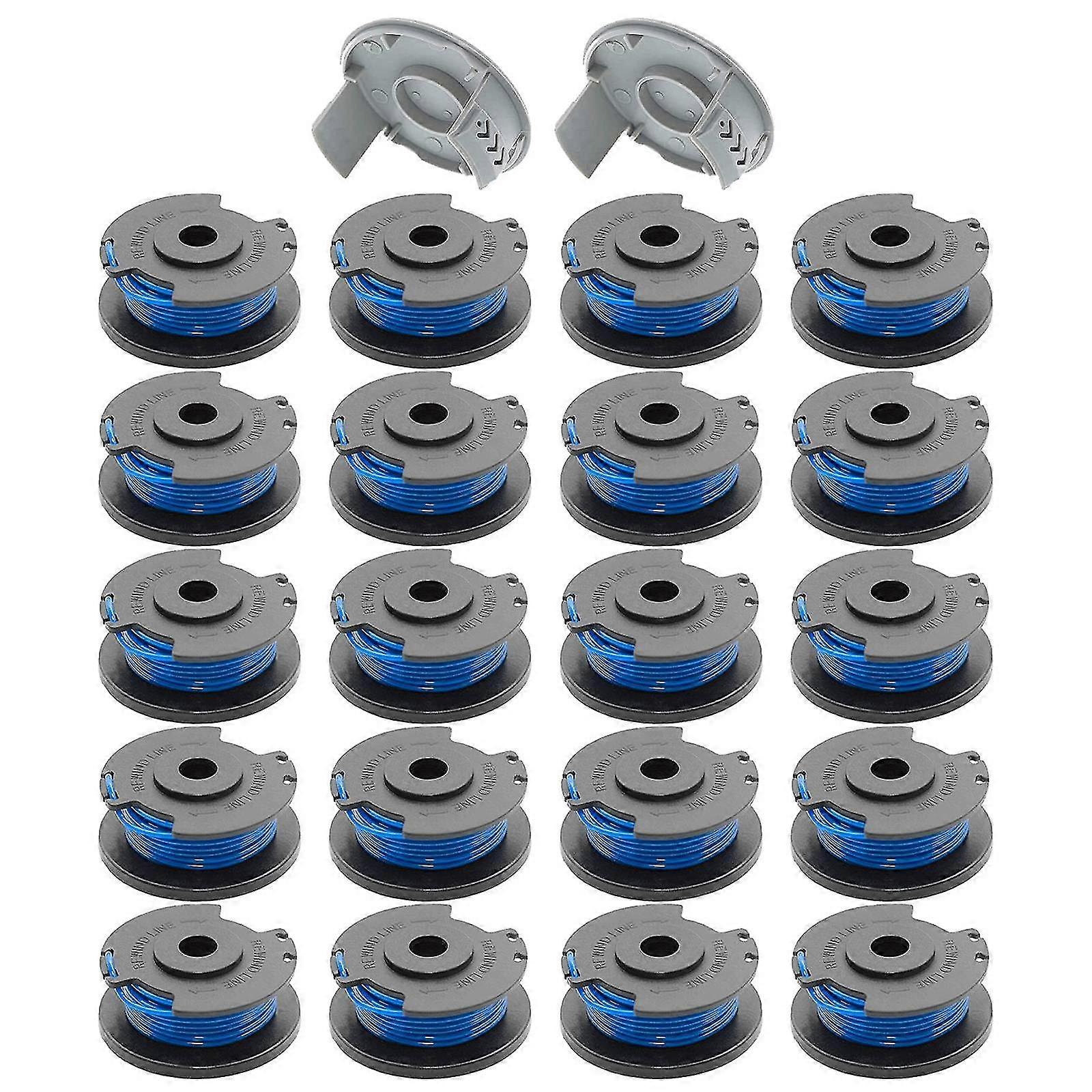 autofeed string trimmer spool line for ryobi one+ (20 spool +2 cap)