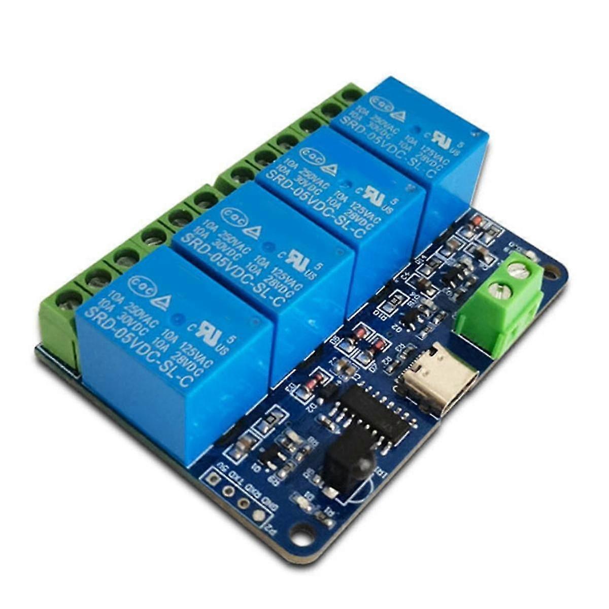 Infrared Wireless Remote Control Switch Self-Locking Tap Interlock Multi-Function Convenient 4-Way Relay Module