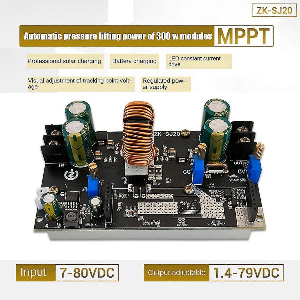 -sj20 300w 20a Automatic Voltage Rise Powers Module For Solar Charging Mppt Module Dc1.4-79v (witho