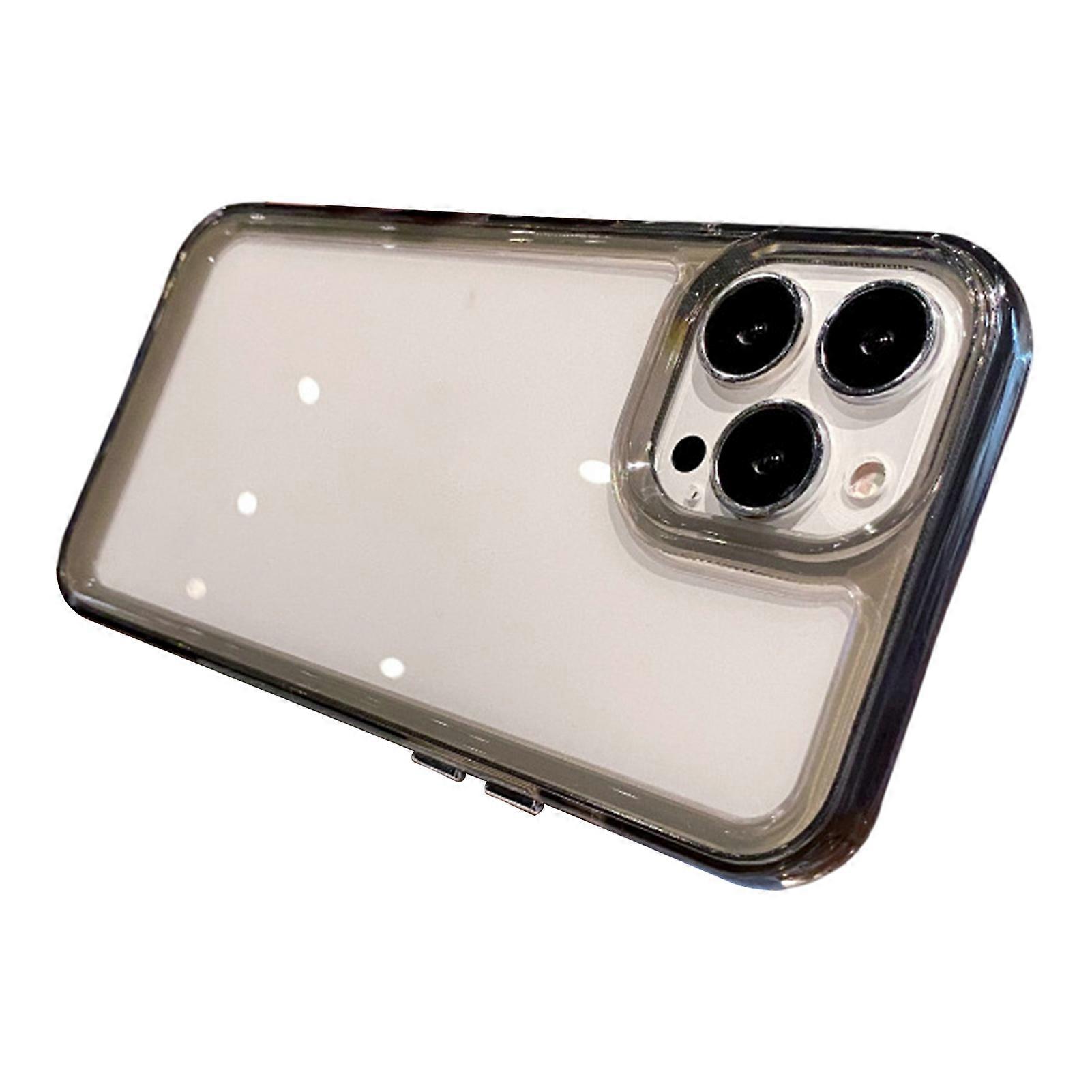 Phone Protective Case Electroplated Anti-scratch Shockproof Anti-fall Non-yellowing Clear Transparent Phone Back Cover for iPhone 14/Max/Pro/Pro Max