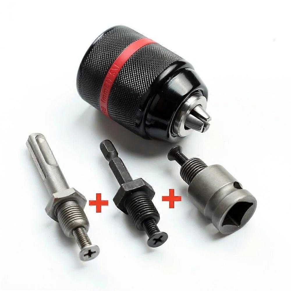 2-13mm Metal HeavyDuty1/2-20UNF 13mm Keyless Drill Chuck Hex Shank/SDS/Socket Square Female Adaptor Hardware Tool Professional