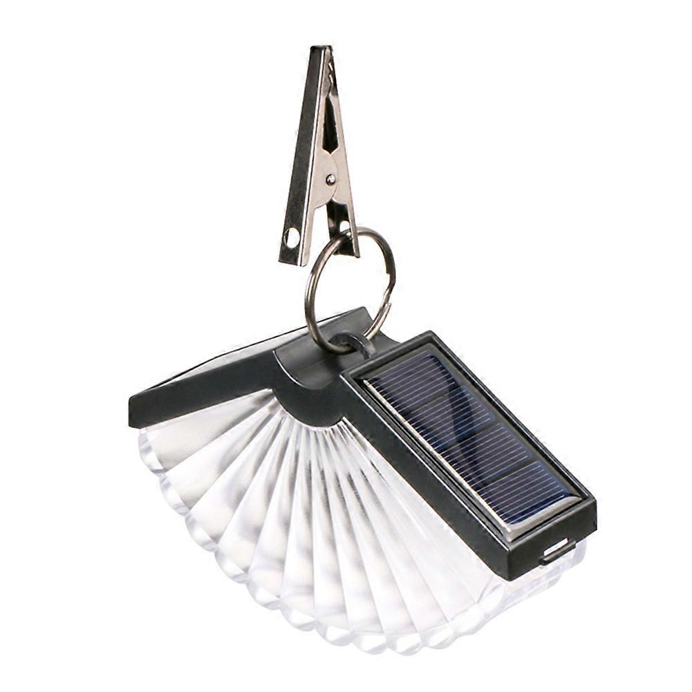 Solar Fan Shaped Wall Mounted Light with Clip Waterproof Outside Light Decor for Patios Courtyard