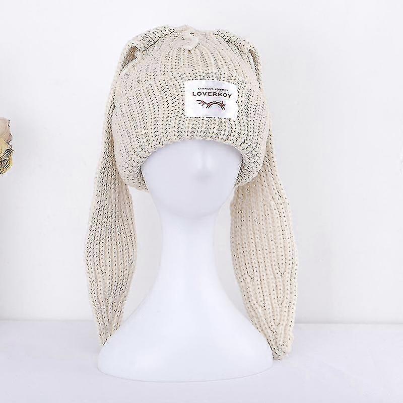 Kaninchen Langohrmütze Strickmütze Warme Mütze Unisex-Mütze Mütze Langohrmütze Hasenmütze