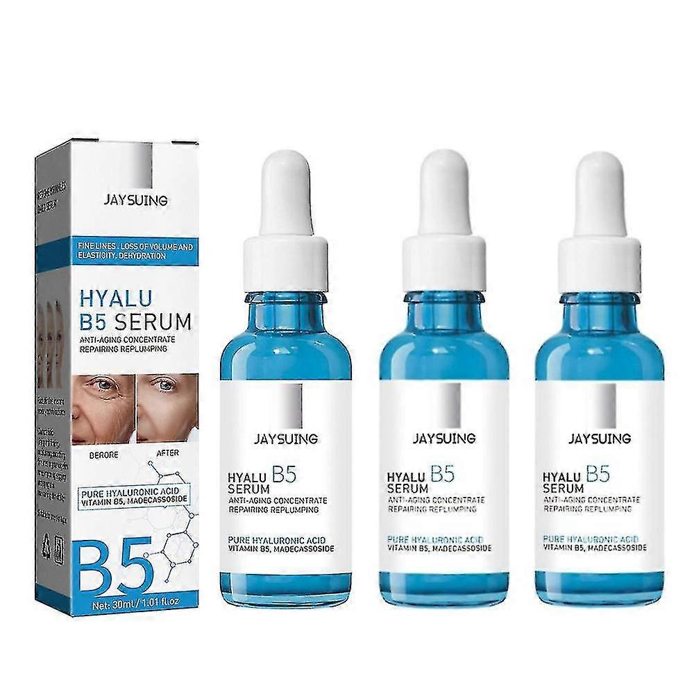3pcs Hyalu B5 Siero di acido ialuronico Triple Anti-invecchiamento Anti-età Concentrato Riparatore Essenza, Replump Skin Smooth 30ml