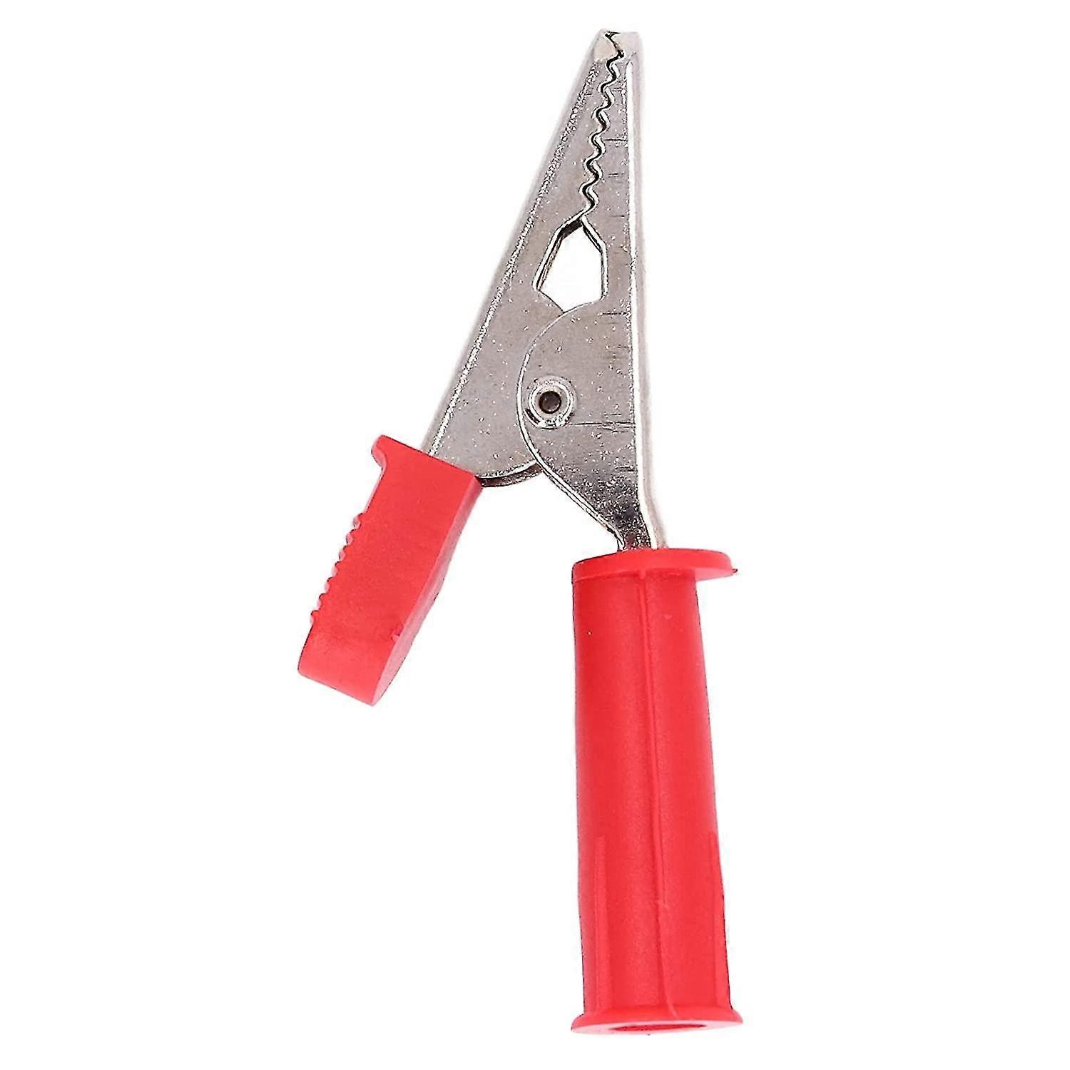 Kleine Alligatorclips Testclips Fischklammern Power Fischklammern Ummantelte Bindepfosten Power Clip Eisenverbinder, rot 5 schwarz 5, 10er Pack