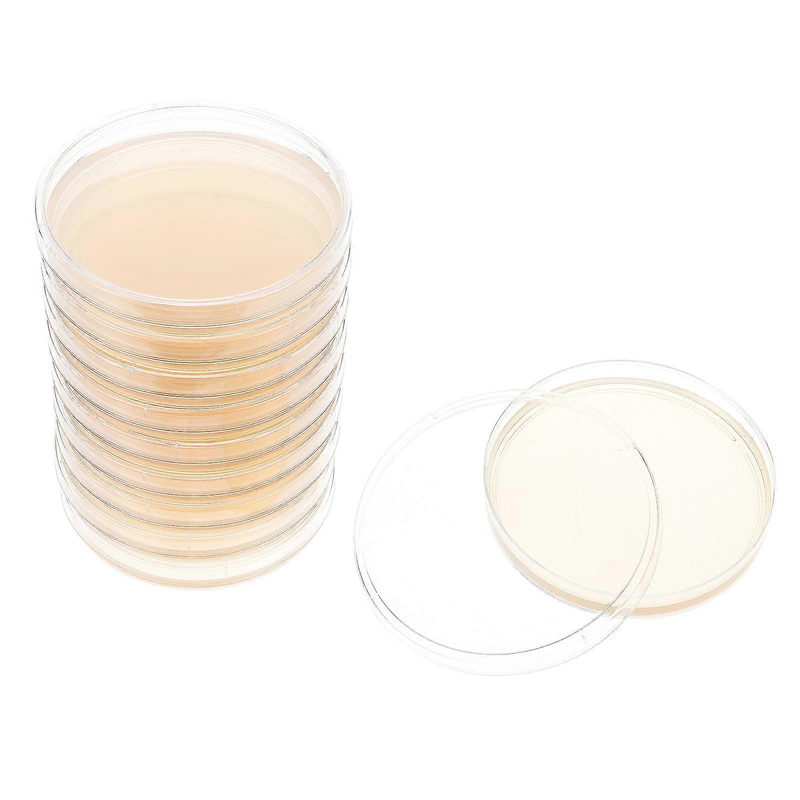 10pcs Pre-Poured Agar Plates Labs Petri Dishes with Agar General Growth Medium Z