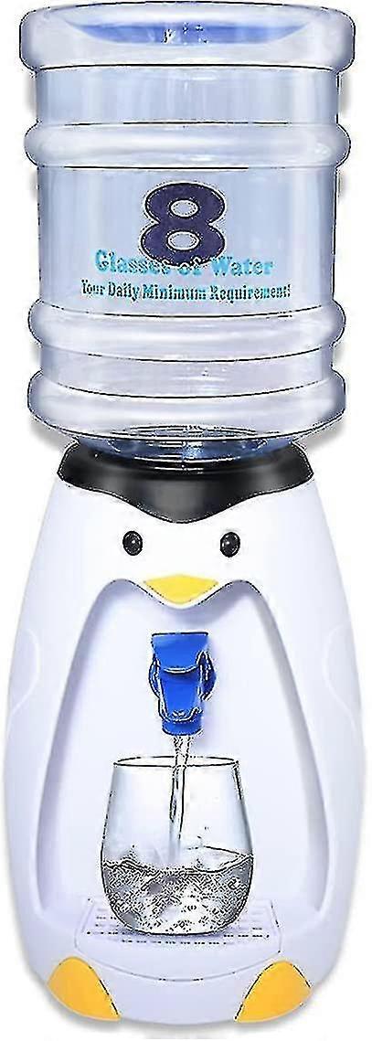 2.25l Kid Cold Water Dispenser Small Penguin Shape Mini Drinks Dispenser With Tank,tap
