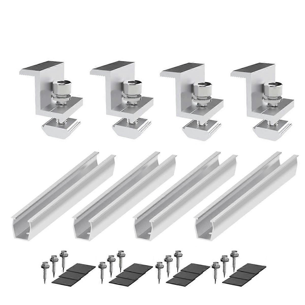 Solar Panel Mount Bracket Photovoltaic Panel Rail Solar Panel Mount Fastening Module with Mid for T