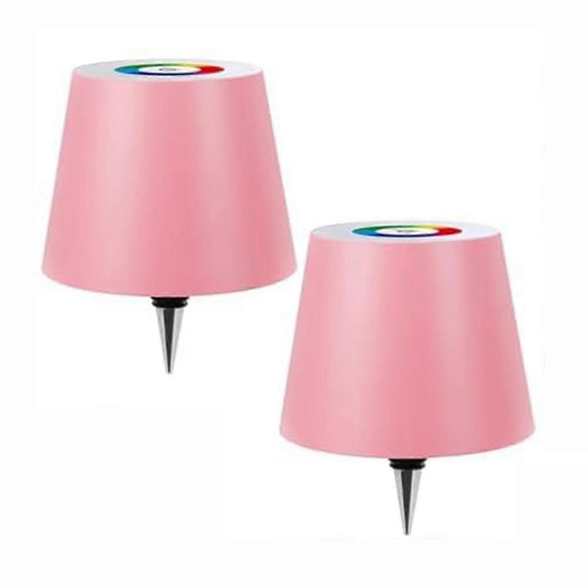 2PCS Wireless Bottle Lamp RGB Modes & 3 Color Stepless Dimming Bottle Lamp Shade for Parties Bars R