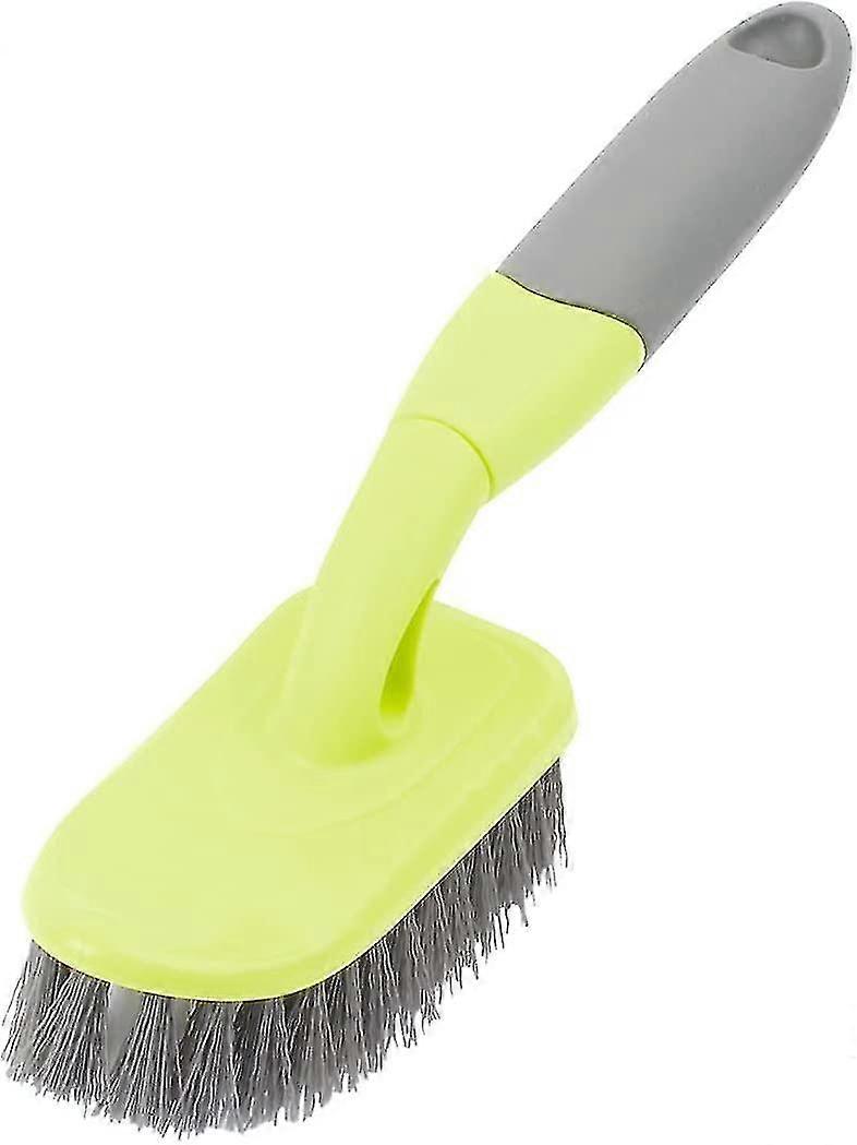 Scrub Brush, Cleaning Shover With Ergonomic Handle And Durable Bristles(yellow)