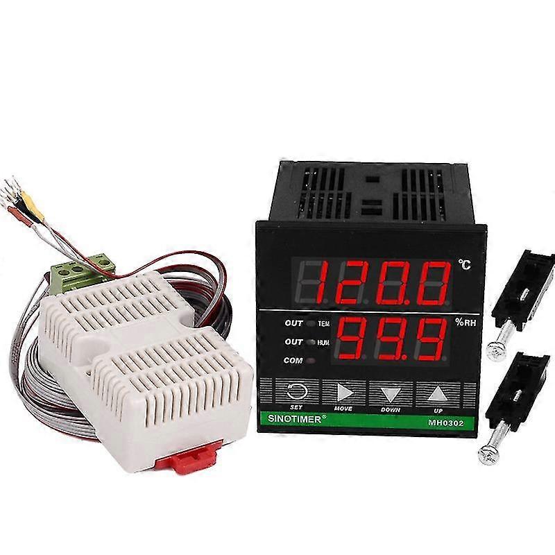 Temperature Humidity Controller, Mh0302 Panel Mounted Digital Temperature And Humidity Controller Sensor