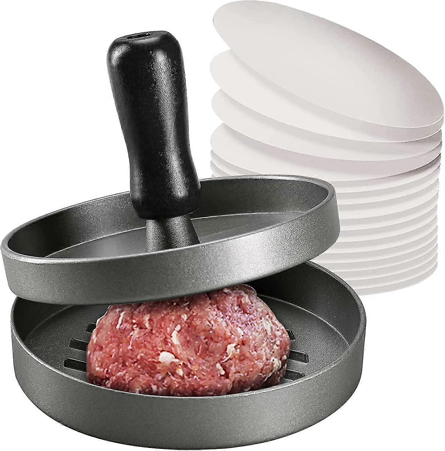 Burger Maker & 100 Wax Paper Non-stick Patty Burger Maker For Making Quarte