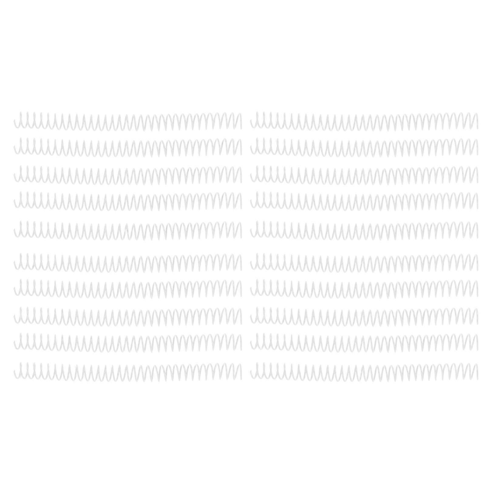 20Pcs Plastic Spiral Binding Coils 19mm 3/4in ID 30 Holes Spirals for A4 A5 Notebook Transparent