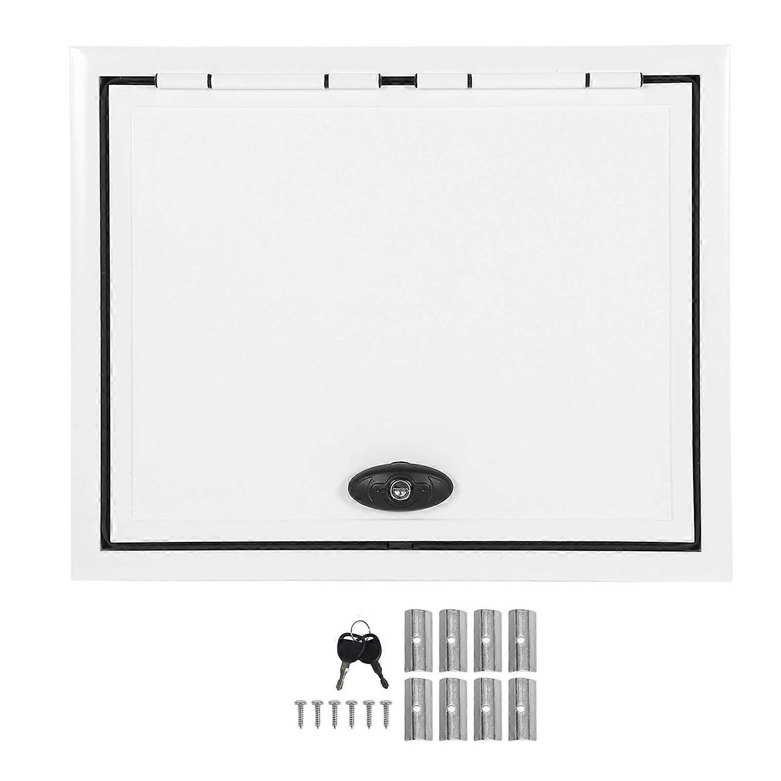 16 × 12 بوصة RV الأمتعة الباب الأشعة فوق البنفسجية مقاومة للخدمة الشاقة مع قفل أمان مزدوج القطب للسفر مقطورة متنقل