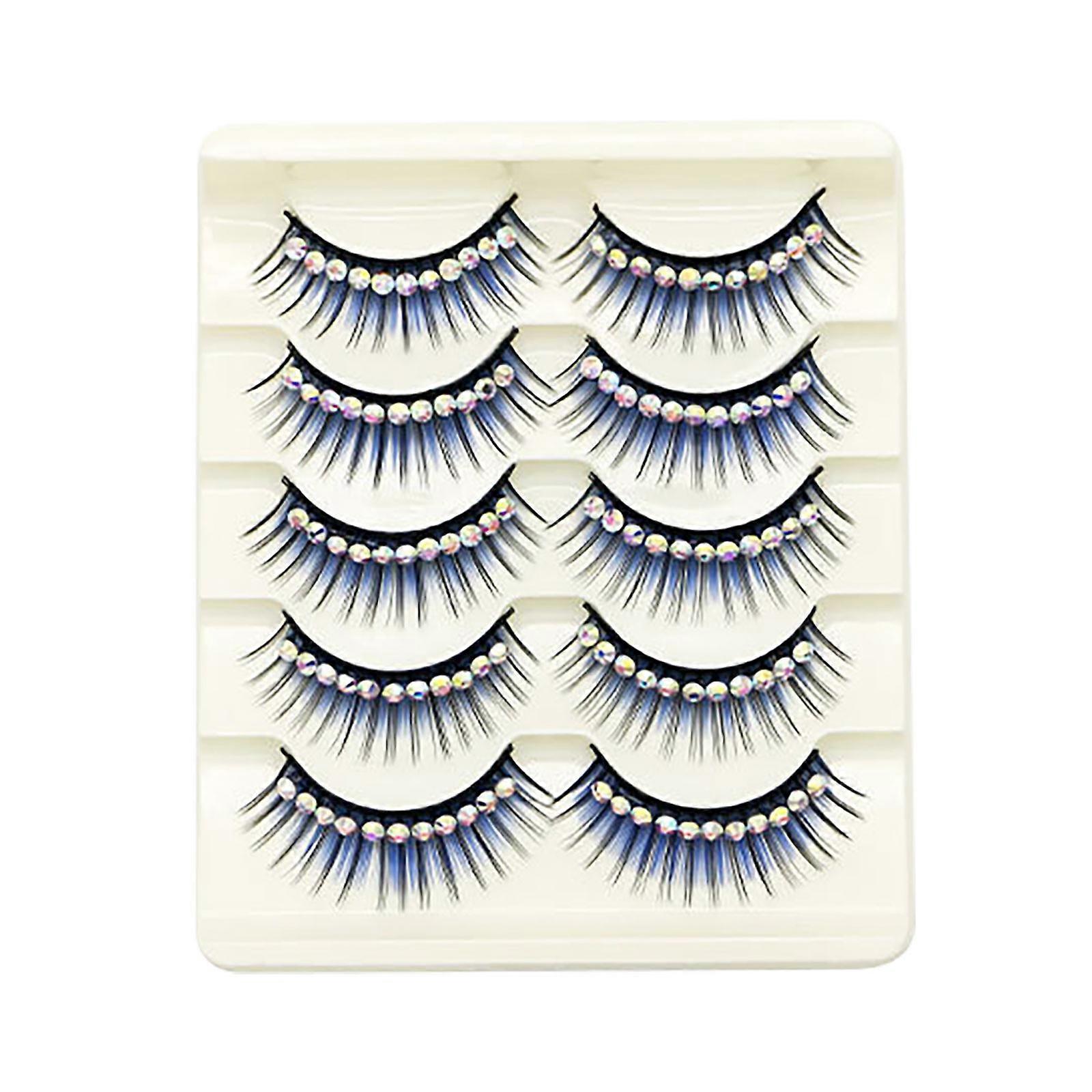 Eyelashes 5 Pairs Of Colored False Eyelashes Three-dimensional Multi-layer False Eyelashes