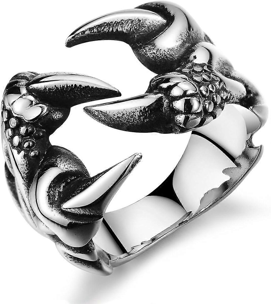 Dragon Claw Ring, Men Dragon Ring Gothic Ring Inele pentru bărbați