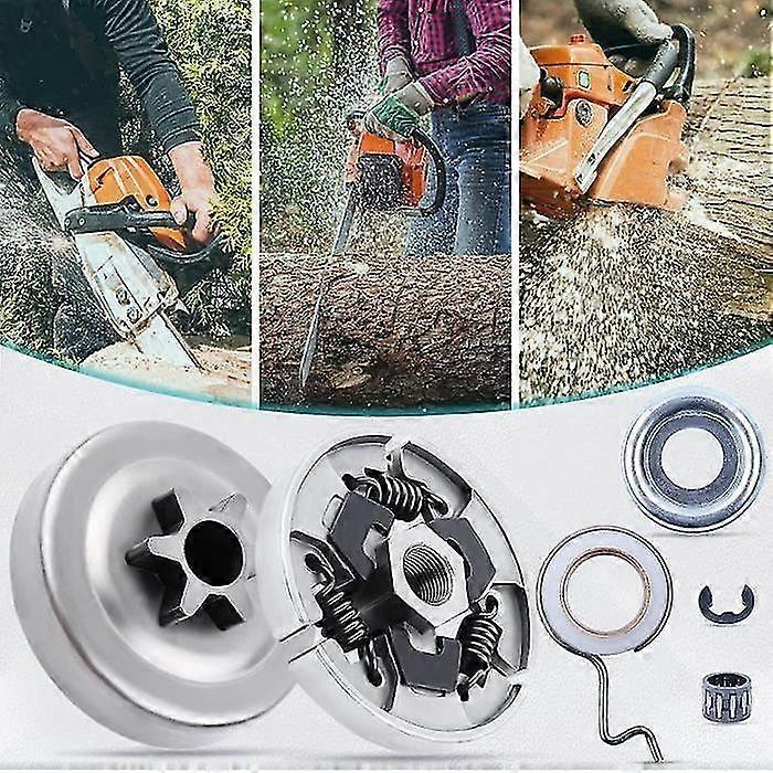 3/8" 6t Sprocket Clutch Drum Kit Compatible 017 018 021 023 025 Ms170 Ms180 Ms210 Ms230 Ms250 Chainsaw With Washer