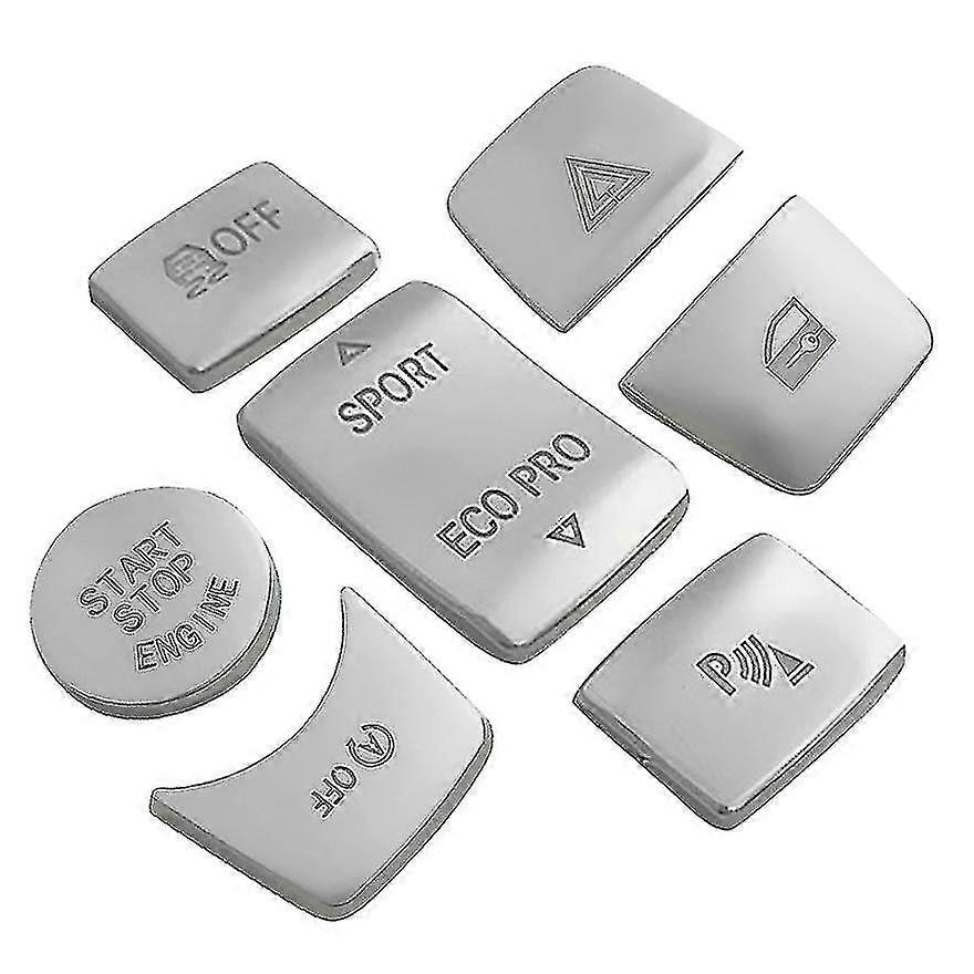 Compatible Withcar Left Side Central Button Warning Decorative Cover Trim Sticker