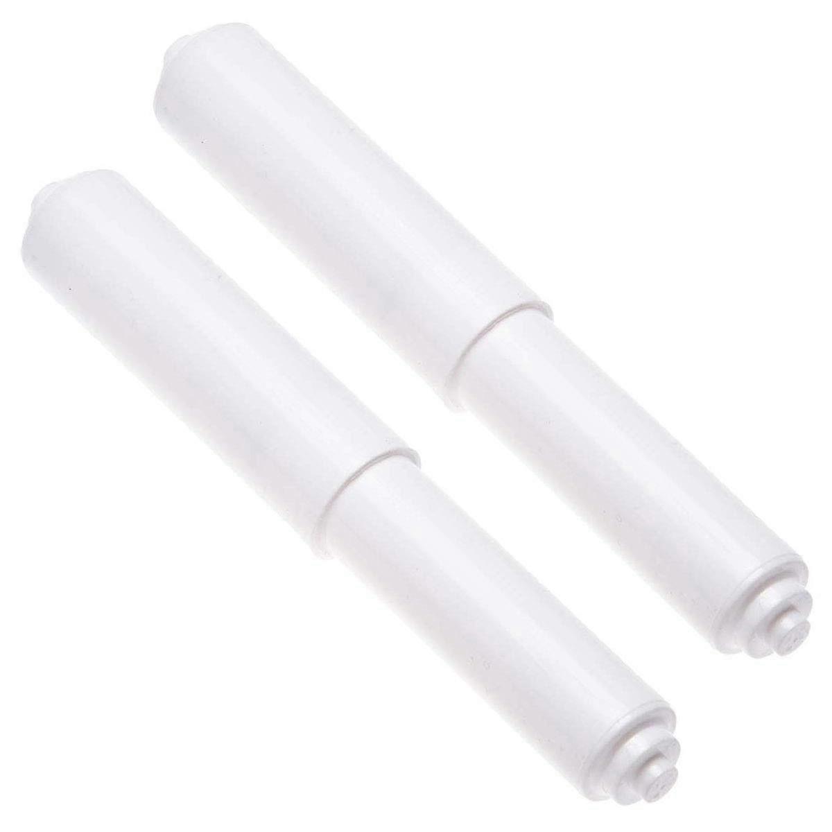 Toilet Paper Holder, 3Pcs Plastic Toilet Tissue Roll Holder Insert in Bathroom Replacement Roller Spring Loaded Spindle WC