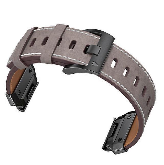 INF Klockarmband i Äkta Läder för Garmin Fenix 8/7X/7/6/5/965