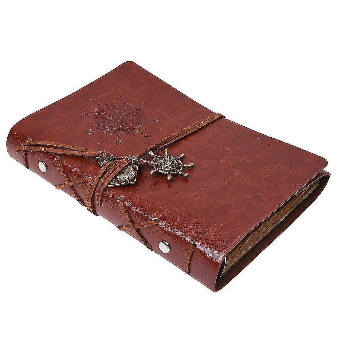 Retro Personality Journal Notepads Ring Binder Diary Notebook Light brown S