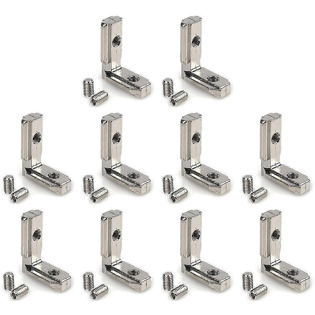 10 X Interior Inside Corner Connector Joint Bracket Screw Aluminum Extrusion