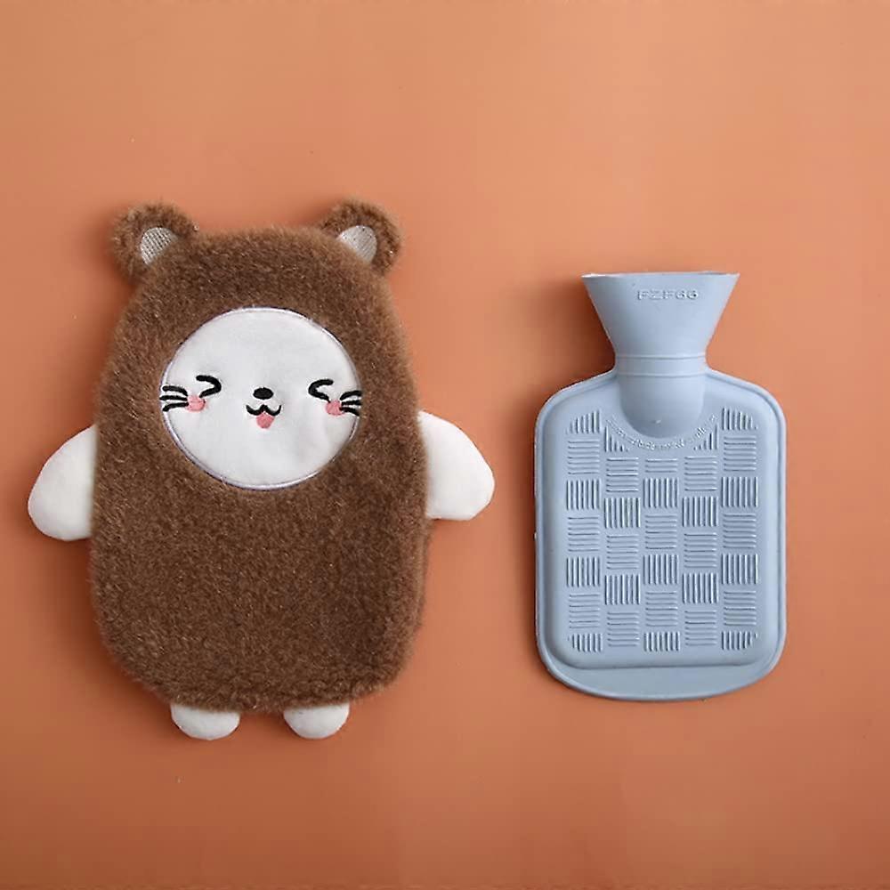 Hot Water Bottle with Soft Natural Rubber Cover Leak Proof Hot Water Bottle with Removable Cover 0.5 Liters Provide Warmth and Comfort Perfect for Win